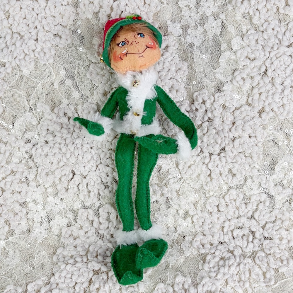 Annalee Dolls Christmas 12 " Swirl Elf  Green # 510919- 2019 Retired Holiday